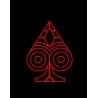 Pokerdecke "TEXAS HOLDEM ROT" - oval - 3 Größen - 0/8/10 Spieler - Neopren-Jersey