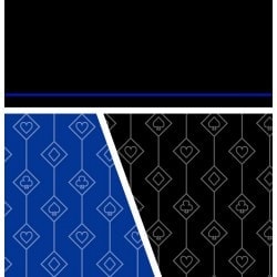 Poker Mat "TEXAS HOLDEM BLUE" - rectangular - 3 sizes - 8/10 players - neoprene jersey fabric.