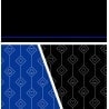 Poker Mat "TEXAS HOLDEM BLUE" - rectangular - 3 sizes - 8/10 players - neoprene jersey fabric.