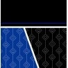 "TEXAS HOLDEM BLUE" Poker Mat - rectangular - 3 sizes - 8/10 players - neoprene jersey