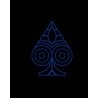 Poker-Teppich "TEXAS HOLDEM BLAU" - oval - 3 Größen - 8/10 Spieler - Neopren-Jersey
