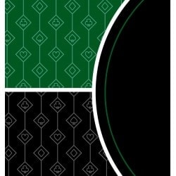 "Poker Mat "TEXAS HOLDEM GREEN" - rectangular shape - 3 sizes - 8/10 players - neoprene jersey fabric."