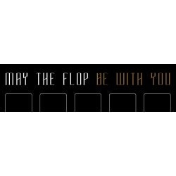 Tapis de Poker "MAY THE FLOP BE WITH YOU" - rectangulaire - 3 tailles - 0/8/10 joueurs - jersey néoprène