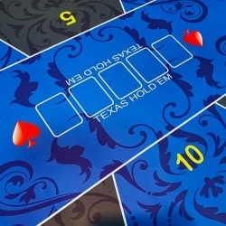 "Poker mat "ARABESQUE" - rectangular - 180 x 90 cm - 10 seats - neoprene felt"