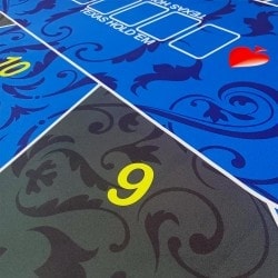 "Poker mat "ARABESQUE" - rectangular - 180 x 90 cm - 10 seats - neoprene felt"