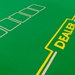 Tapete de poker "CLASSIC GREEN" - ovalado - 180 x 90 cm - jersey / neopreno