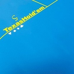 Poker mat "CLASSIC BLUE" - oval - 180 x 90 cm - jersey / neoprene