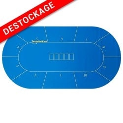 Poker Teppich "CLASSIC BLUE" - oval - 180 x 90 cm - Jersey / Neopren