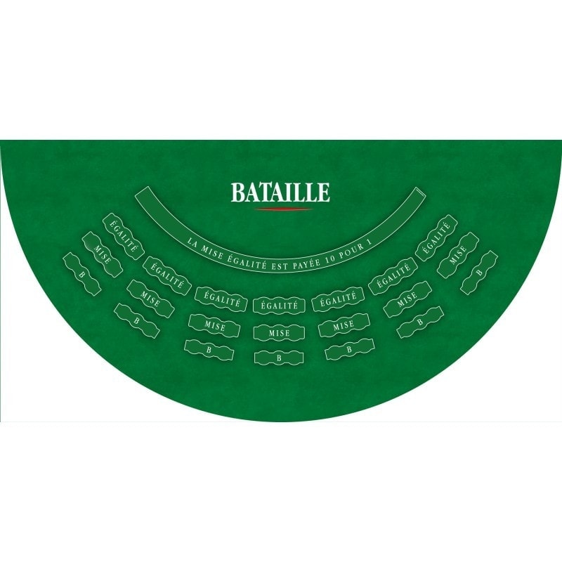 Tapis de "BATAILLE" - 2 tailles - 4 couleurs - jersey néoprène - Demi-lune