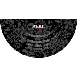 Tapis de "BATAILLE" - 2 tailles - 4 couleurs - jersey néoprène - Demi-lune