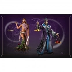 "ASTROLOGY LIBRA" Card Reading Mat - neoprene jersey - rectangular - 100 x 60 cm