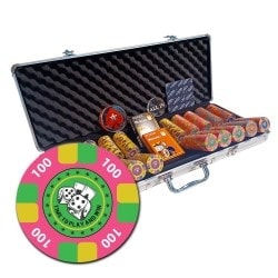 500 chip Cash Game set "TIME TO PLAY" - Only one available - will not be reissued - 5/10/50/100/200/500 chips.