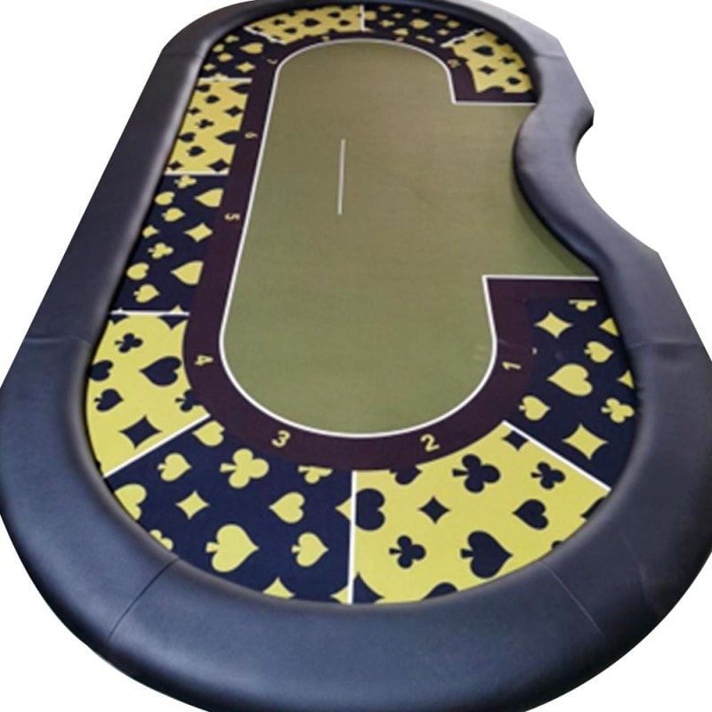 Table de poker de tournoi "GOLD" - pieds pliants - emplacement dealer – 10 joueurs