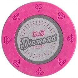 Poker chip "DIAMOND 1" - 14g - clay composite with metal insert - sold individually