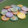300 "TWISTER" poker chip set - CASH GAME version - made of 14g clay composite - with accessories