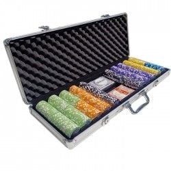 "TWISTER" Tournament Edition 500-Piece Poker Chip Set - Made of 14g Clay Composite - Comes with Accessories.