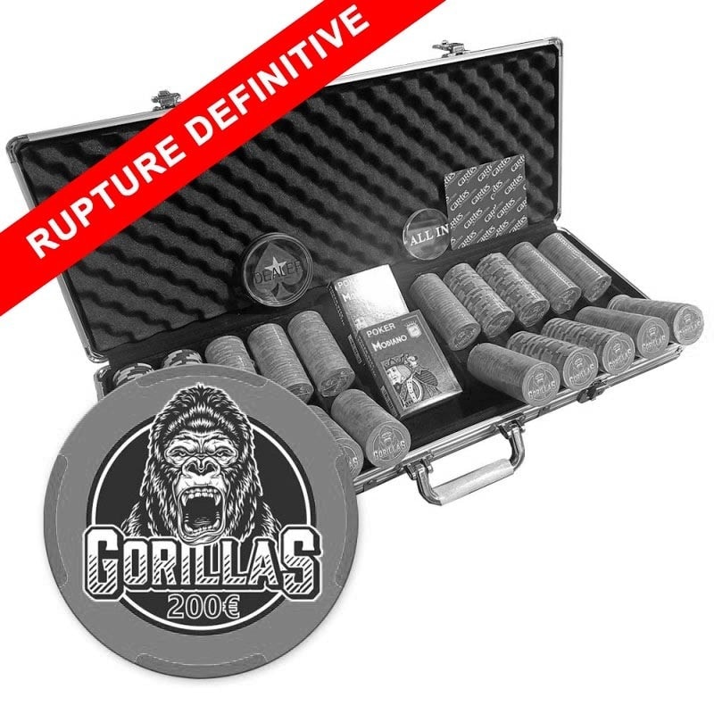 "GORILLAS" Cash Game 500 chip set - Only one available - Will not be reissued - 1/2/10/50/200.