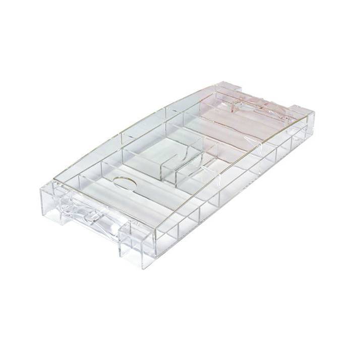 Rack de rangement pour 300 jetons de poker - transparent avec couvercle – 2 emplacements pour jeux de cartes