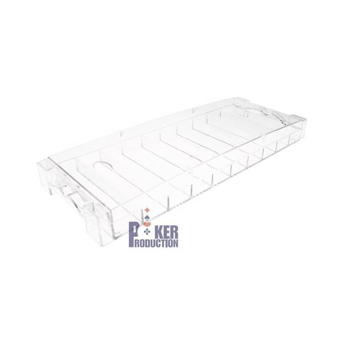 Rack de rangement pour 500 jetons de poker - transparent avec couvercle