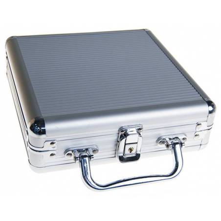 Mallette De Rangement Vobumix En Alliage Aluminium - Boîte à Jetons Poker Avec Poignée Et Serrure, Design Noir élégant