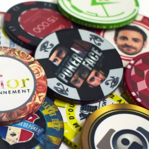 Customized ceramic "XL" poker chips - 43mm