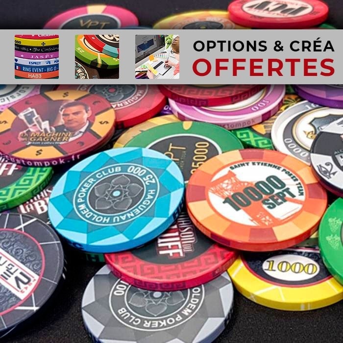 Fichas de póker personalizadas "XL" de cerámica - 43mm