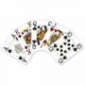 Modiano "CRISTALLO RED" - Juego de 55 cartas 100% plástico - formato póquer - 4 índices jumbo