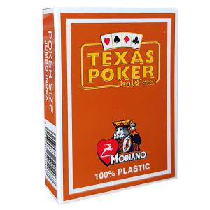 Modiano Texas Poker hold'em - Jeu de 54 cartes 100% plastique – format poker - 2 index jumbo