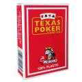 Modiano "TEXAS POKER HOLD EM MARRON" - Jeu de 55 cartes 100% plastique – format poker - 2 index jumbo