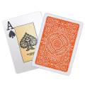 Modiano "TEXAS POKER HOLD EM MARRON" - Jeu de 55 cartes 100% plastique – format poker - 2 index jumbo