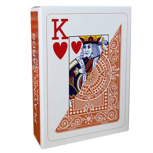 Modiano "TEXAS POKER HOLD EM MARRON" - Jeu de 55 cartes 100% plastique – format poker - 2 index jumbo