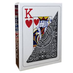 Modiano "TEXAS POKER HOLD EM MARRON" - Jeu de 55 cartes 100% plastique – format poker - 2 index jumbo