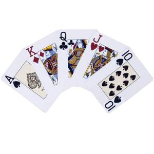 Modiano "TEXAS POKER HOLD EM MARRON" - Jeu de 55 cartes 100% plastique – format poker - 2 index jumbo