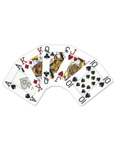 Modiano "TEXAS POKER HOLD EM MARRON" - Jeu de 55 cartes 100% plastique – format poker - 2 index jumbo