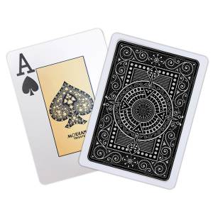 Modiano "TEXAS POKER HOLD EM BLACK" - Juego de 55 cartas 100% plástico - formato poker - 2 índices jumbo.