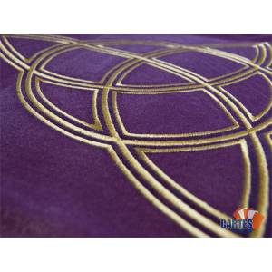 Tapis de taromancie "WICCA" - velours – 80x80 cm – symbole brodé