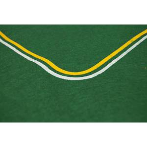 Tapete de Poker de fieltro verde - con betline - 120/62 cm