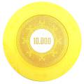 Poker chip "SUNSHINE VALUE 100" - 14g - in klei composiet met metalen insert - te koop per stuk