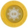 Poker chip "SUNSHINE VALUE 100" - 14g - made of clay composite with metal insert - for sale individually.