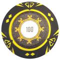 Pokerchip "SUNSHINE VÄRDE 10000" - 14g - i lera komposit med metallinlägg - säljs styckvis