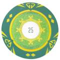 Poker chip "SUNSHINE VALUE 10000" - 14g - in clay composite with metal insert - sold individually