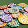 Pokerchip "TWISTER VÄRDE 10000" - 14g - i kompositlera med metallinsats - till salu styckevis.