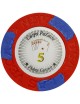 Pokerchip "LAS VEGAS 5" - aus lehmverbundenem Kompositmaterial mit Metalleinlage - 14g - einzeln erhältlich.