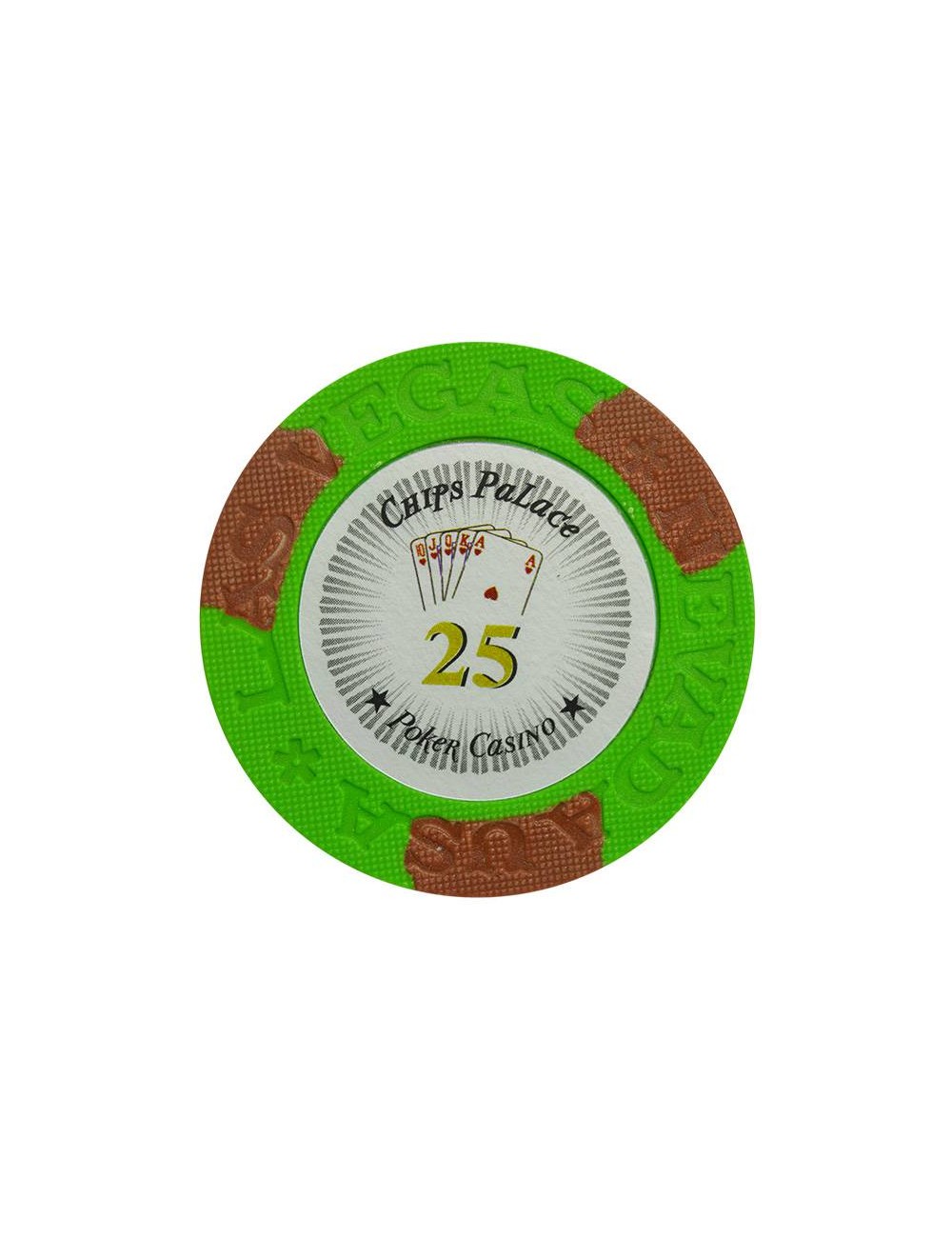 Jeton de poker "LAS VEGAS 25" - en clay composite avec insert métal - 14g – en vente à l'unité
