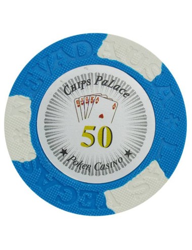 Ficha de póker "LAS VEGAS 50" - de arcilla compuesta con inserto de metal - 14g - a la venta por unidad.
