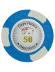 Poker chip "LAS VEGAS 50" - in clay composite with metal insert - 14g - sold individually
