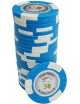 Poker chip "LAS VEGAS 50" - made of clay composite with metal insert - 14g - for sale individually.