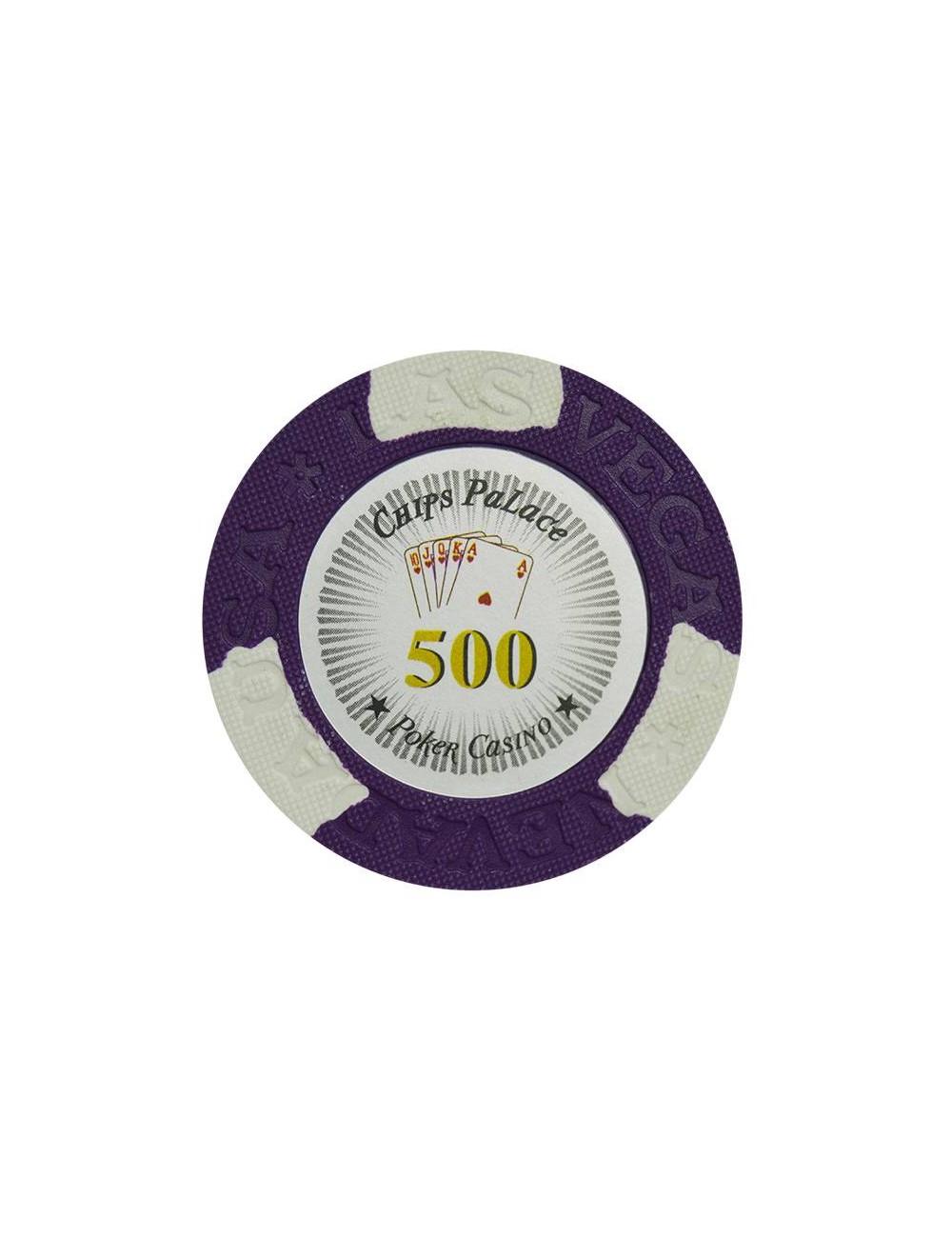 Jeton de poker "LAS VEGAS 500" - en clay composite avec insert métal - 14g – en vente à l'unité