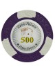 Gettone da poker "LAS VEGAS 500" - in clay composito con inserto in metallo - 14g - in vendita al singolo.