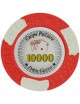 Ficha de poker "LAS VEGAS 10000" - em composto de argila com inserção de metal - 14g - à venda unitariamente.